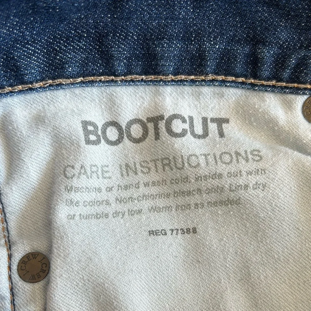 J. Crew Woman’s Jeans Bootcut Midrise Dark Wash Size 29T Inseam 34 1/4”